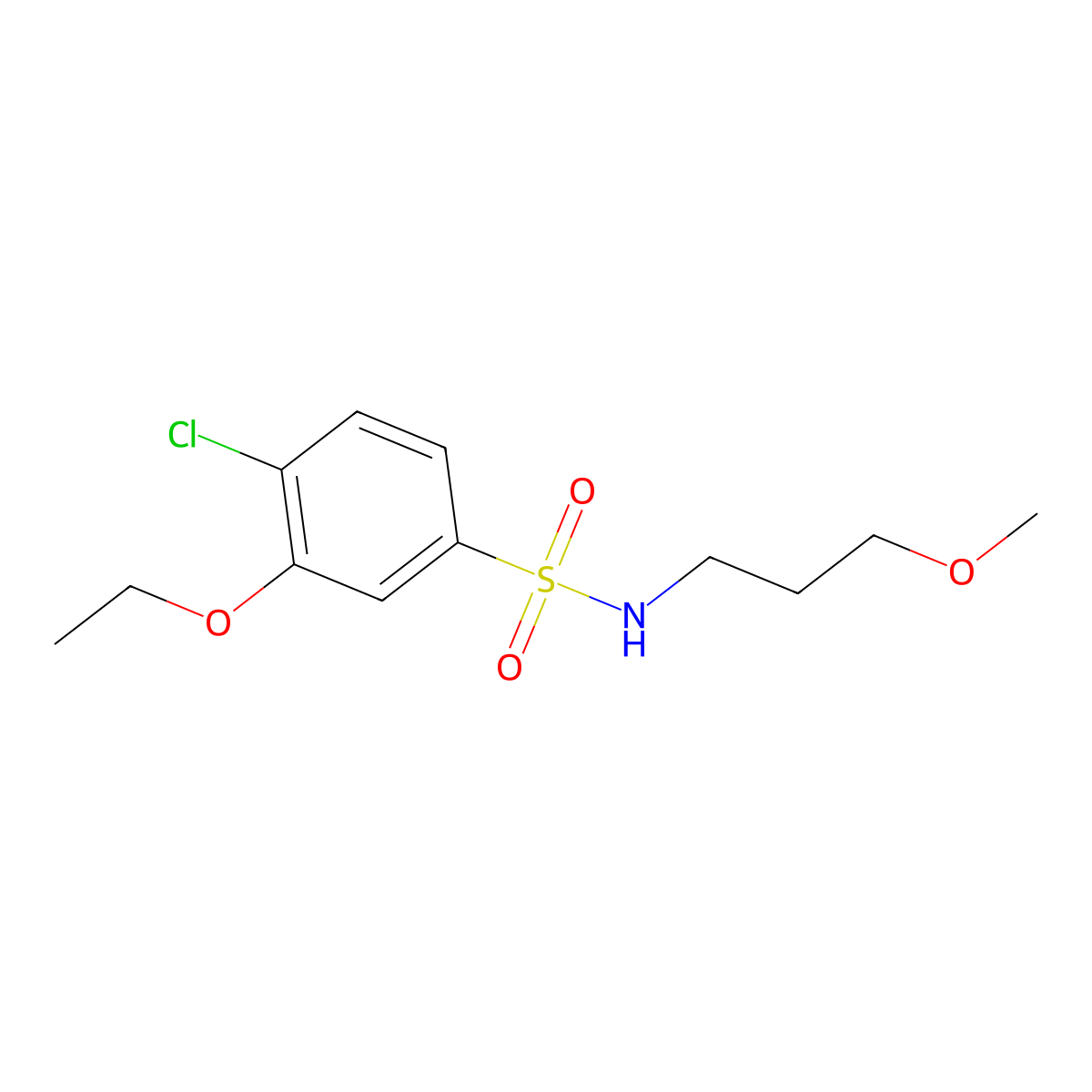 [(4-Chloro-3-ethoxyphenyl)sulfonyl](3-methoxypropyl)amine molecular structure, CAS 1015850-46-0