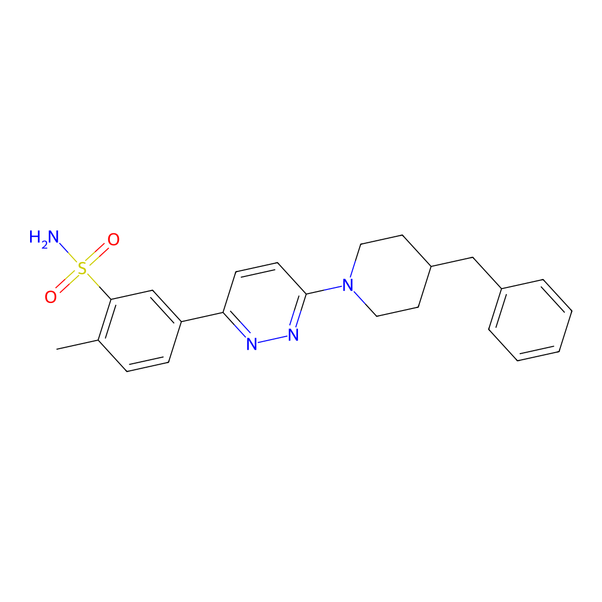 5-[6-(4-Benzylpiperidin-1-yl)pyridazin-3-yl]-2-methylbenzenesulfonamide molecular structure, CAS 1015850-58-4