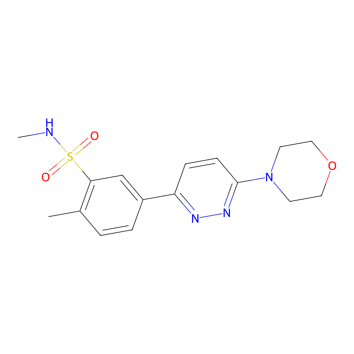 N,2-dimethyl-5-[6-(morpholin-4-yl)pyridazin-3-yl]benzenesulfonamide molecular structure, CAS 1015851-18-9