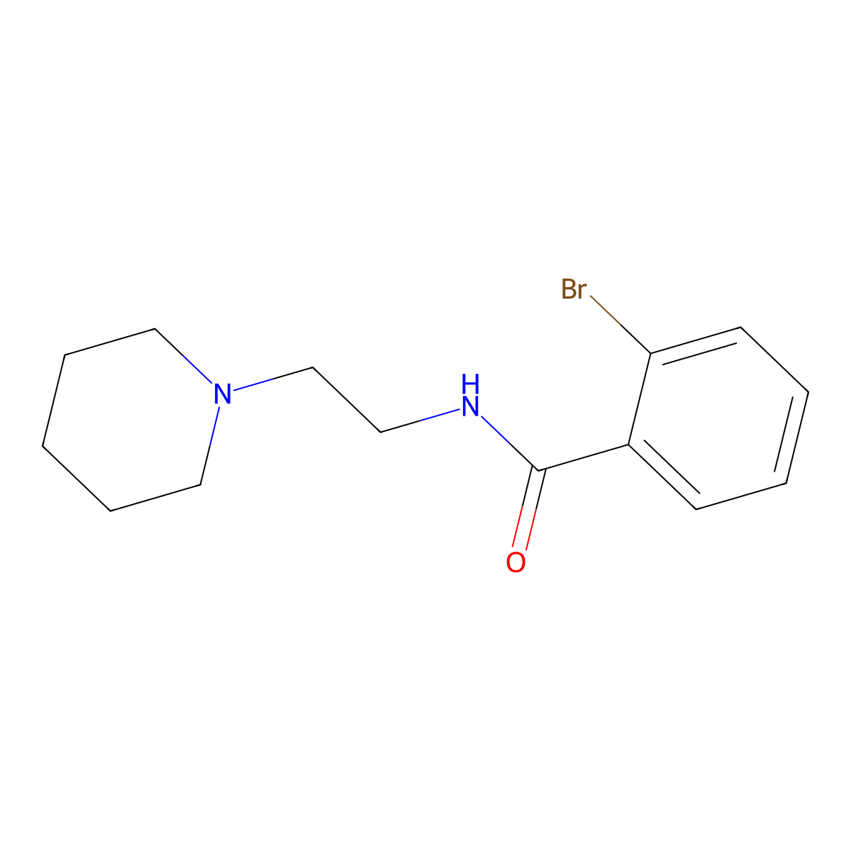 2-Bromo-N-(2-(piperidin-1-yl)ethyl)benzamide molecular structure, CAS 1015854-14-4