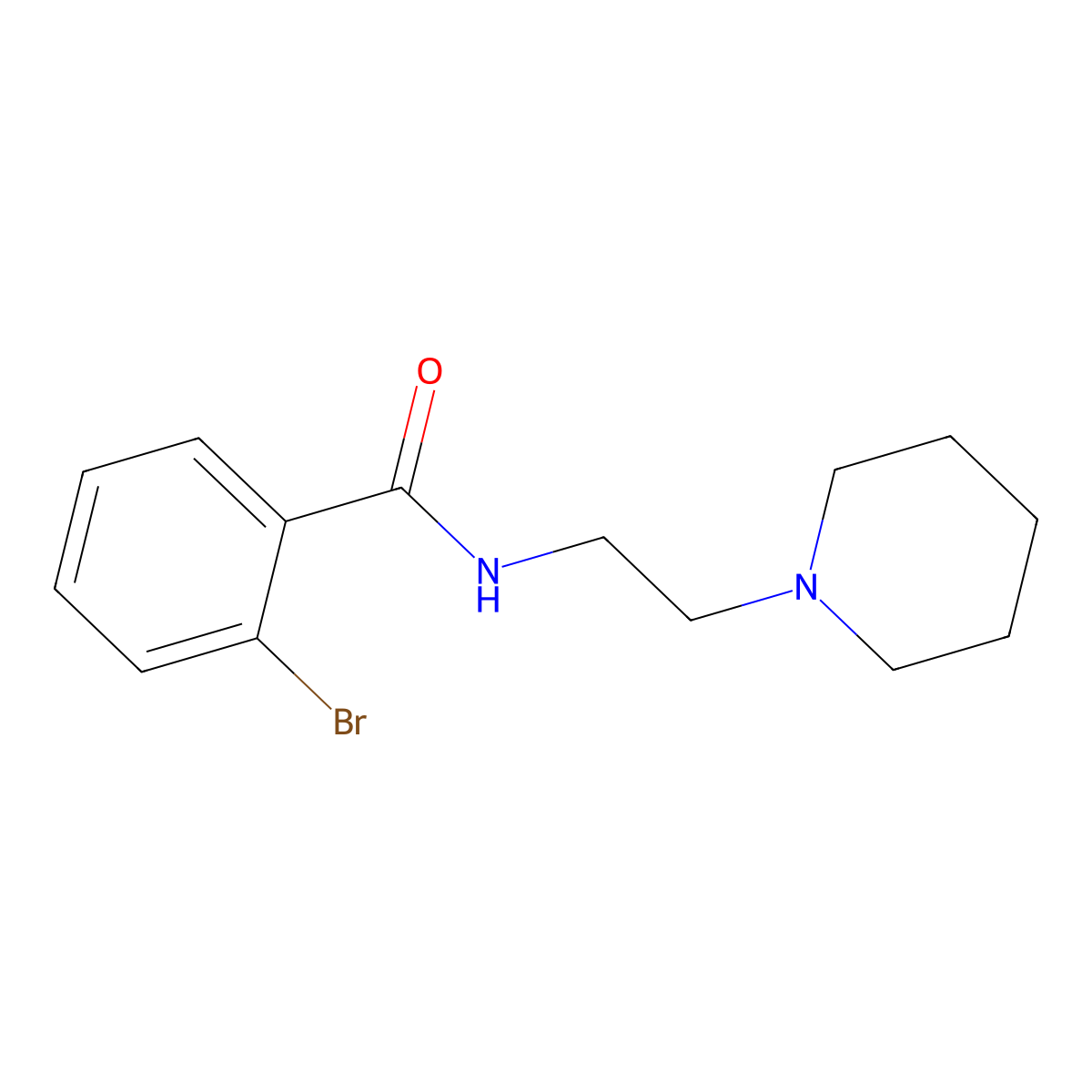 2-Bromo-N-(2-(piperidin-1-yl)ethyl)benzamide molecular structure, CAS 1015854-14-4
