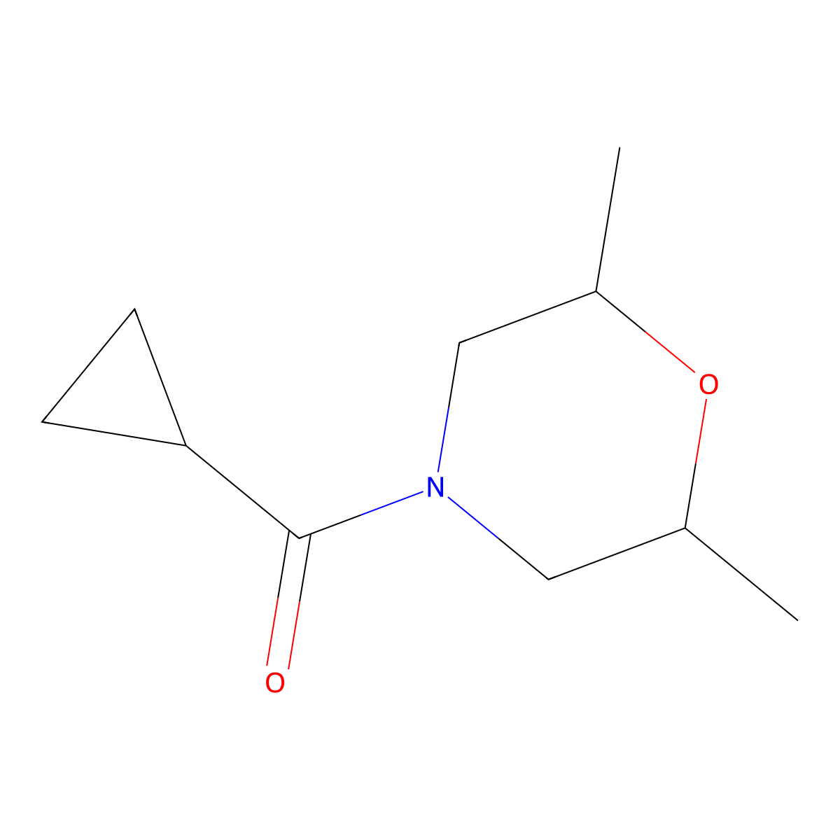 2,6-Dimethylmorpholin-4-yl cyclopropyl ketone molecular structure, CAS 1015854-90-6