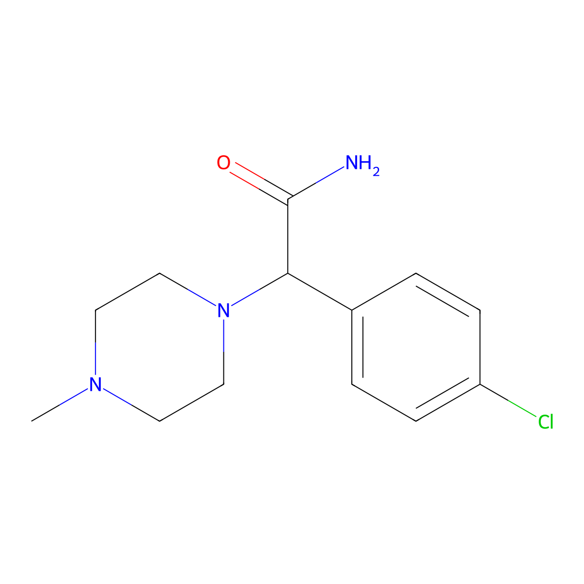 2-(4-Chlorophenyl)-2-(4-methylpiperazin-1-YL)acetamide molecular structure, CAS 1015856-12-8