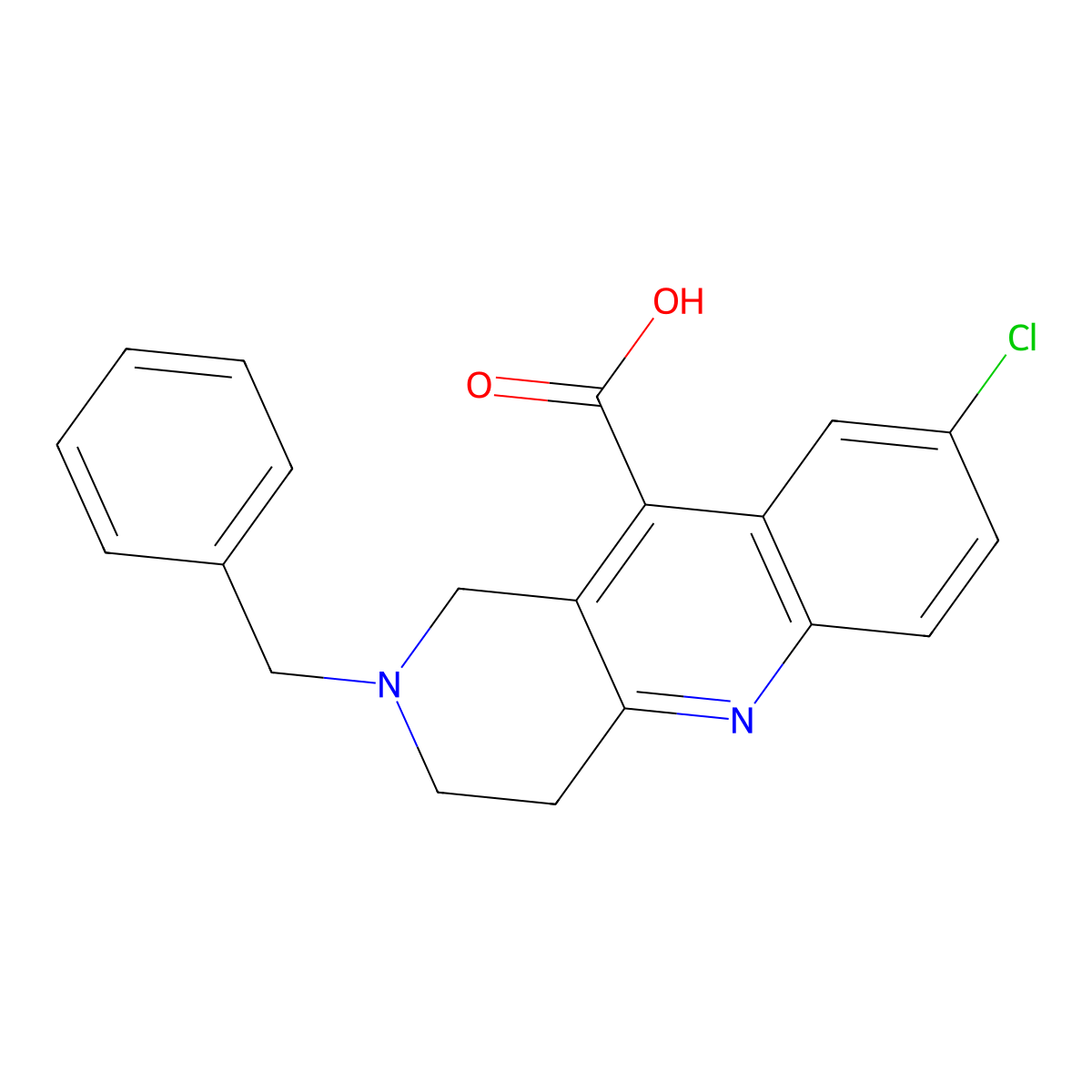 2-Benzyl-8-chloro-1,2,3,4-tetrahydrobenzo[B][1,6]naphthyridine-10-carboxylic acid molecular structure, CAS 1015856-16-2