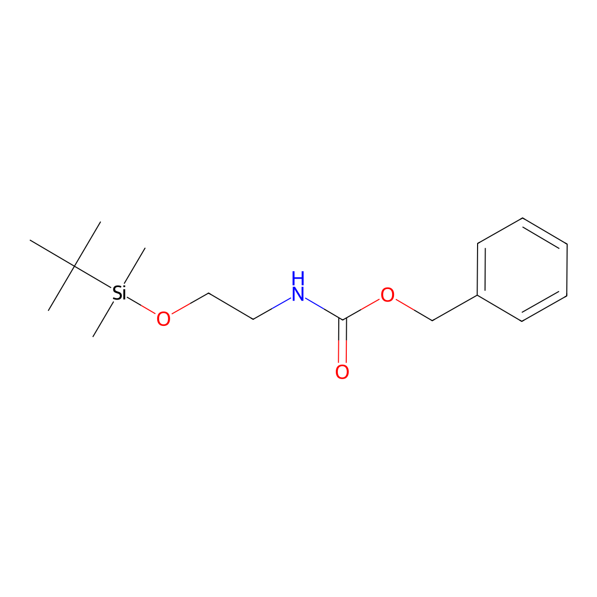 Benzyl 2-(tert-butyldimethylsilyloxy)ethylcarbamate molecular structure, CAS 1015856-26-4