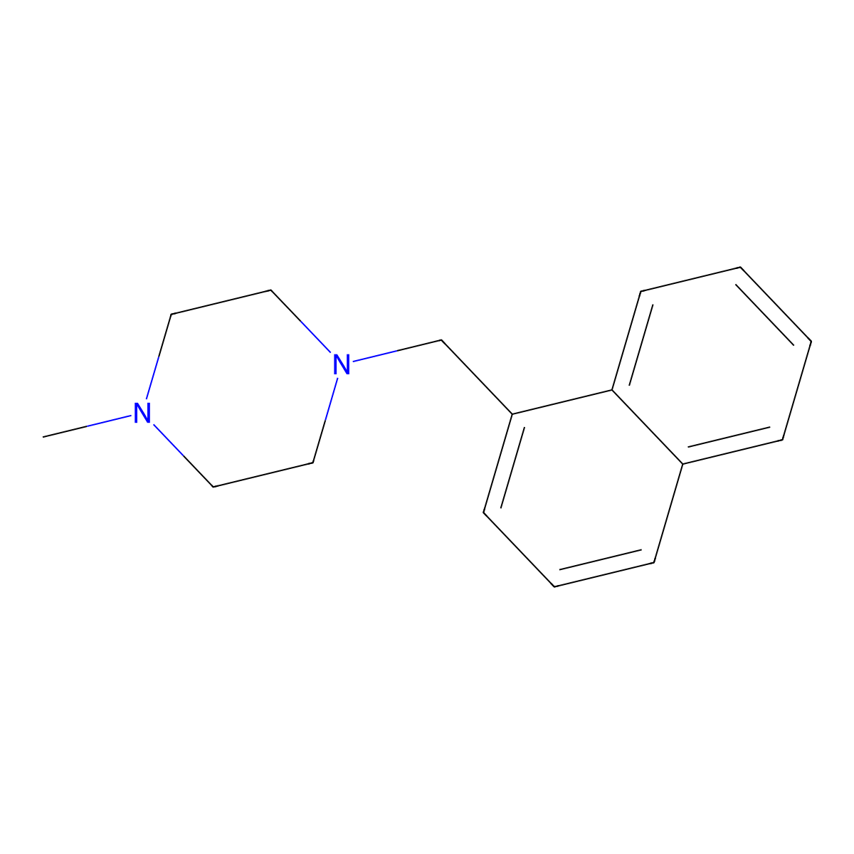 1-Methyl-4-(naphthalen-1-ylmethyl)piperazine molecular structure, CAS 101586-24-7