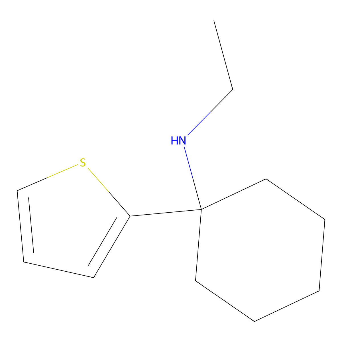Ethyl(2-thienylcyclohexyl)amine molecular structure, CAS 101589-62-2
