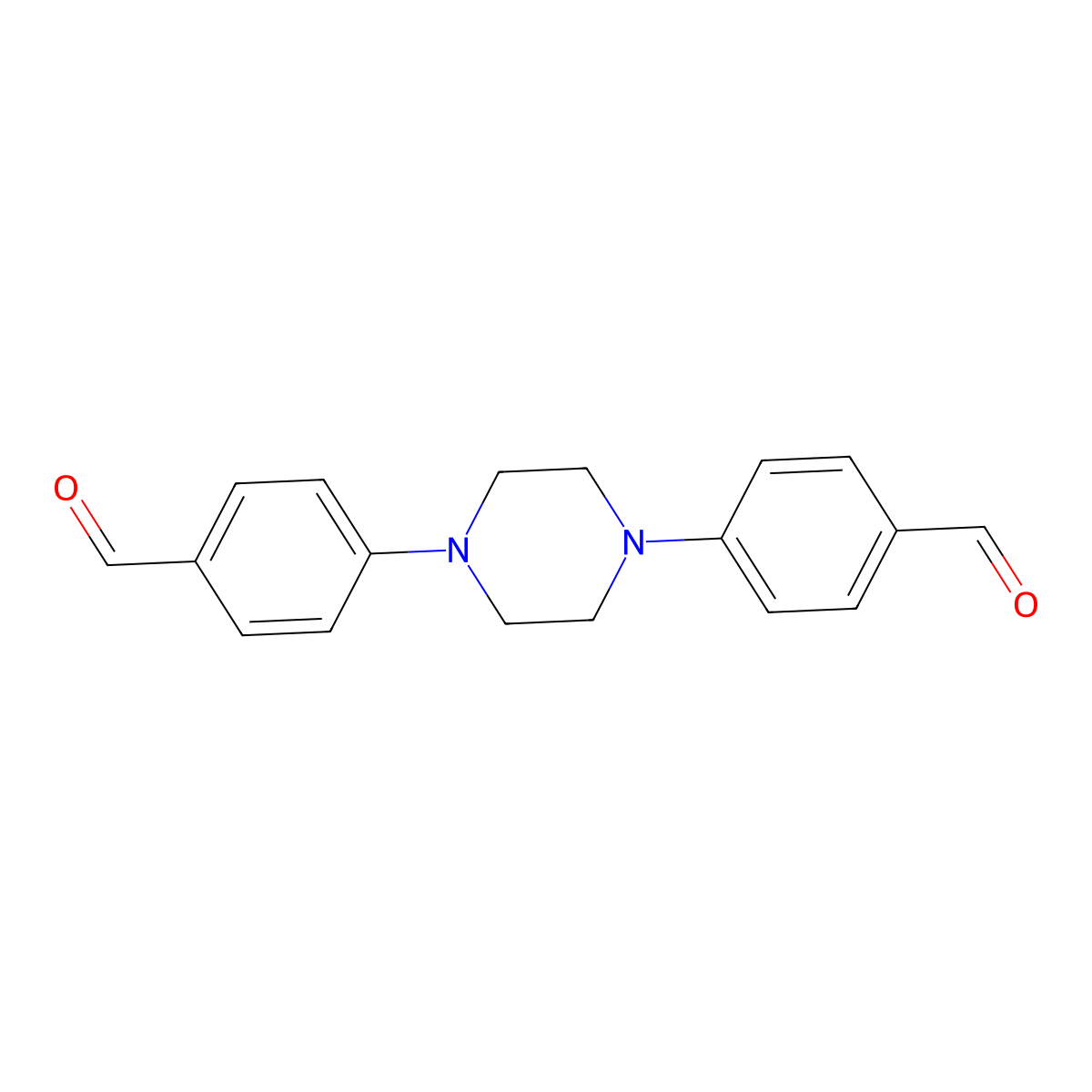 4,4'-(Piperazine-1,4-diyl)dibenzaldehyde molecular structure, CAS 10159-39-4
