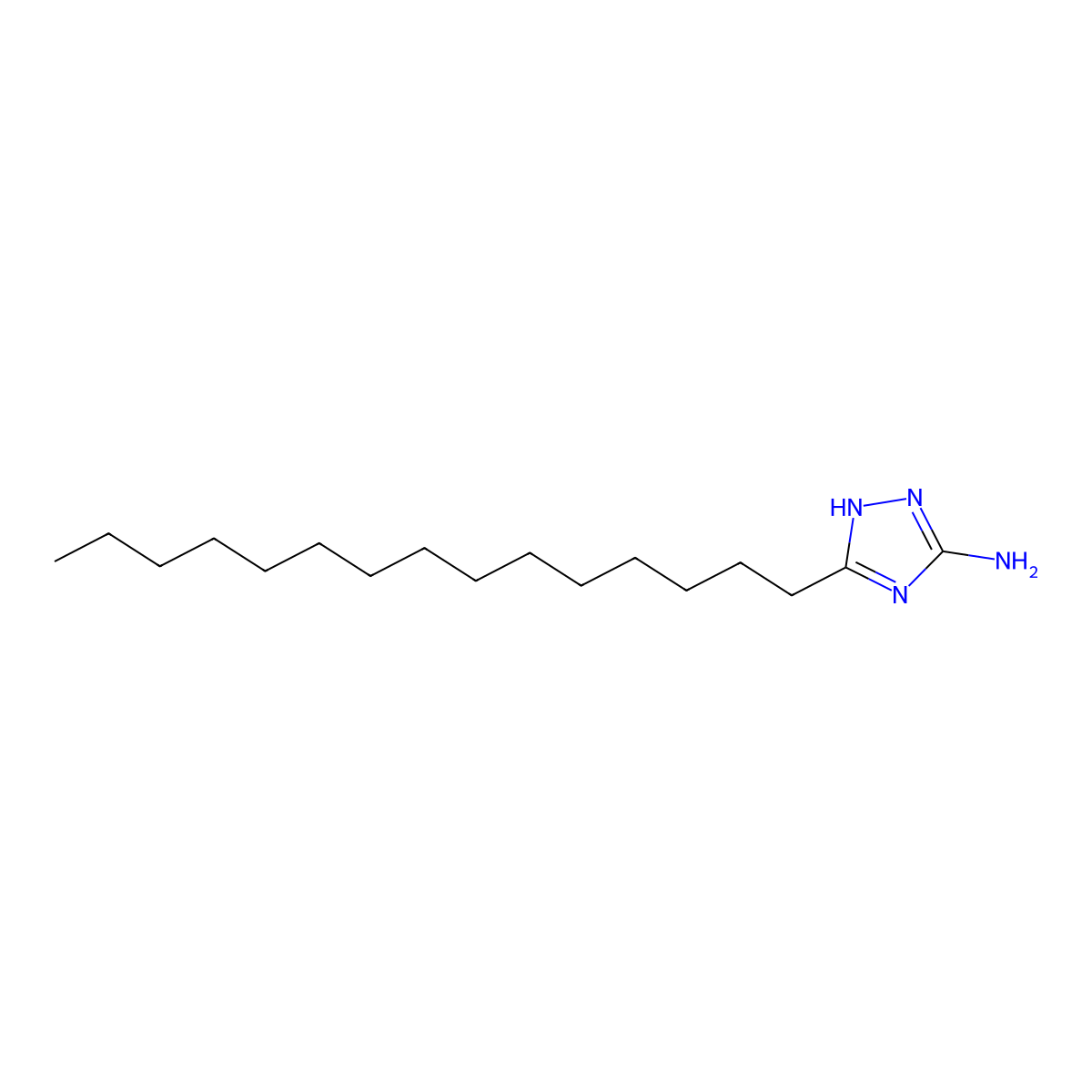 5-Pentadecyl-1H-[1,2,4]triazol-3-ylamine molecular structure, CAS 101593-19-5