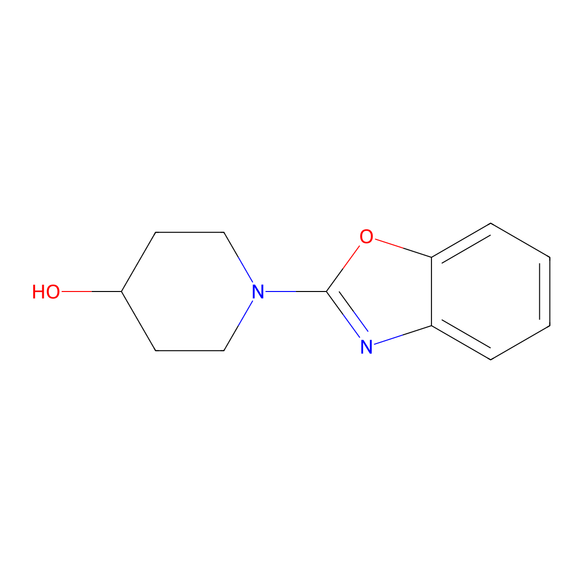 1-(Benzo[d]oxazol-2-yl)piperidin-4-ol molecular structure, CAS 1015946-14-1
