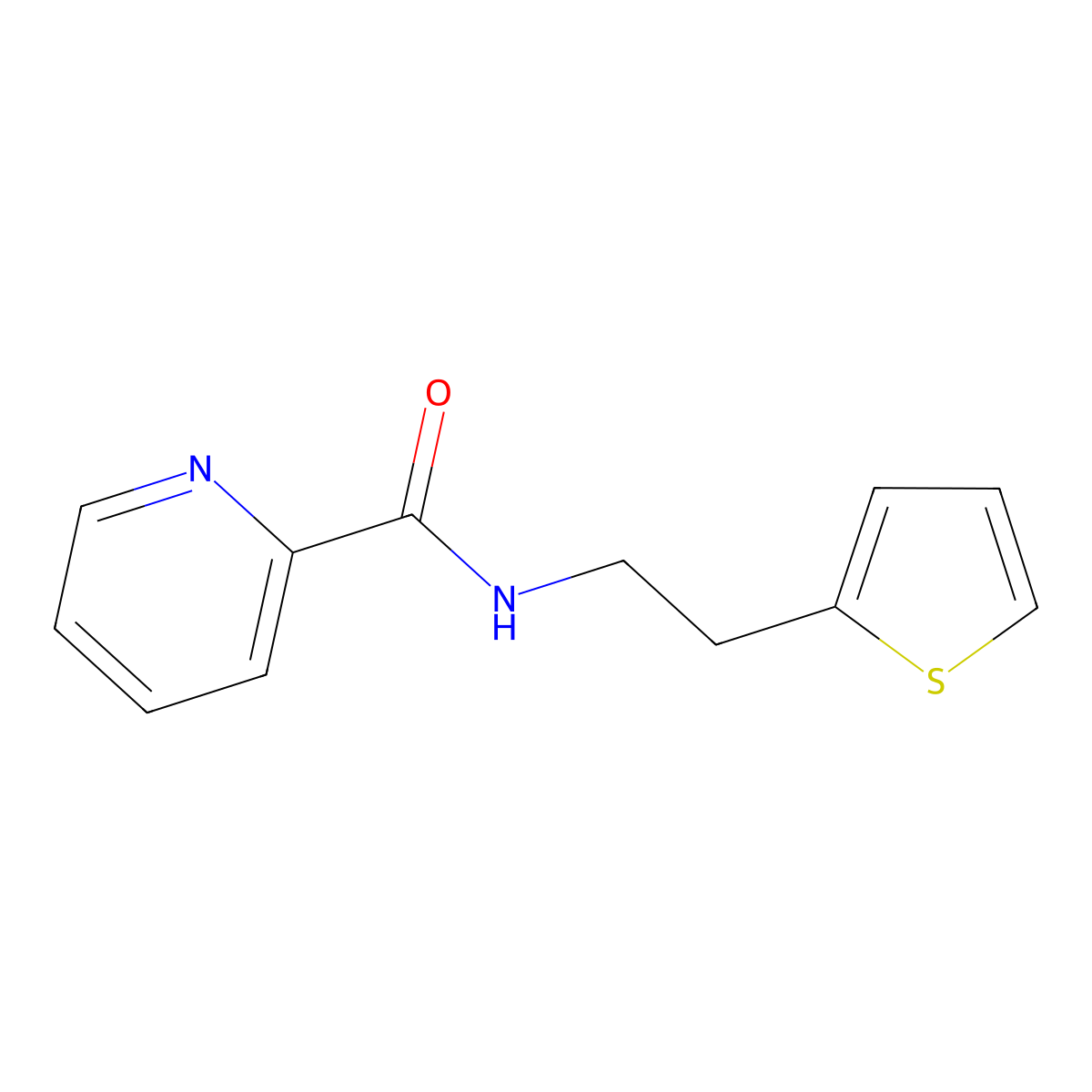 N-[2-(thiophen-2-yl)ethyl]pyridine-2-carboxamide molecular structure, CAS 1015949-50-4