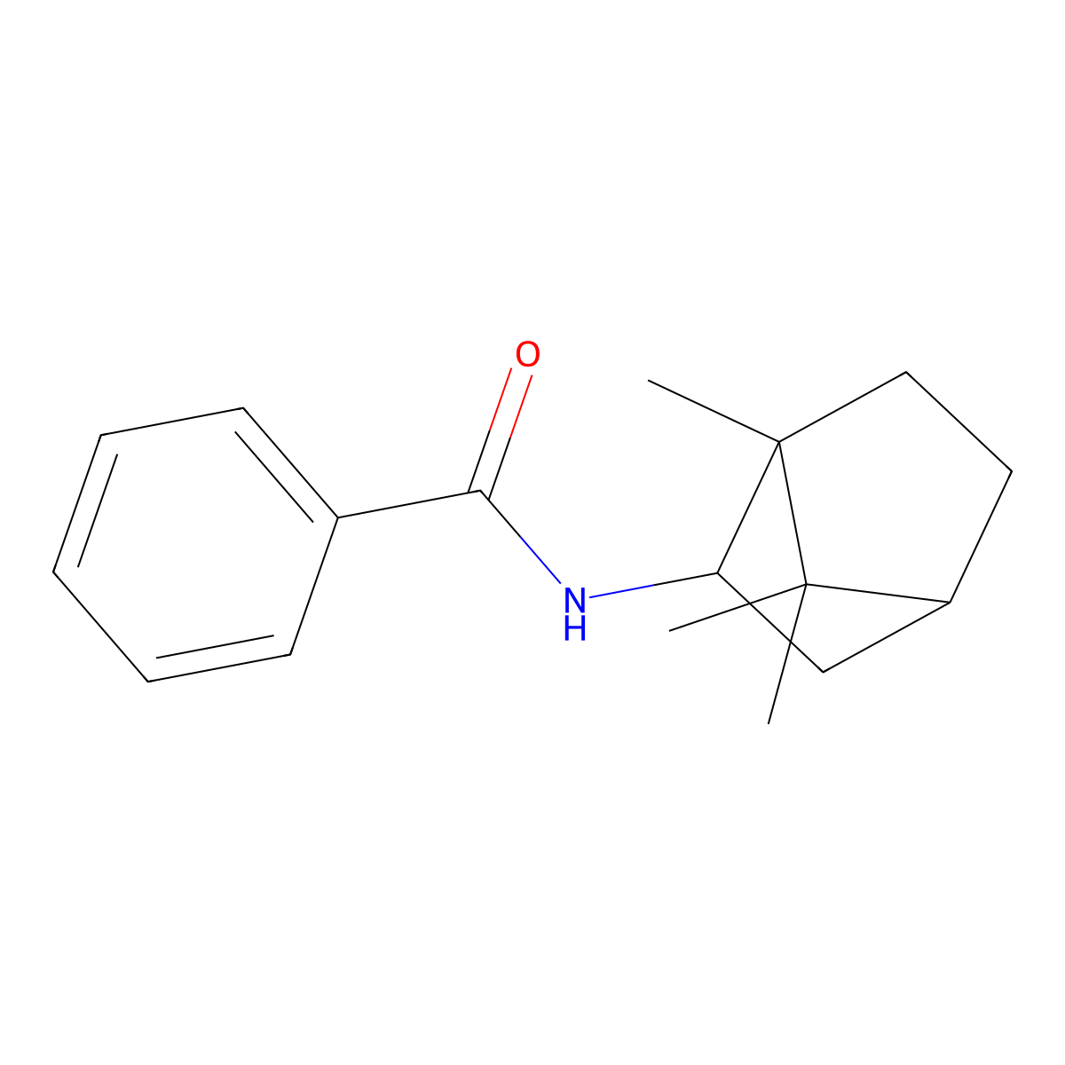 Benzamide, N-(1,7,7-trimethylbicyclo[2.2.1]hept-2-yl)- molecular structure, CAS 101598-36-1