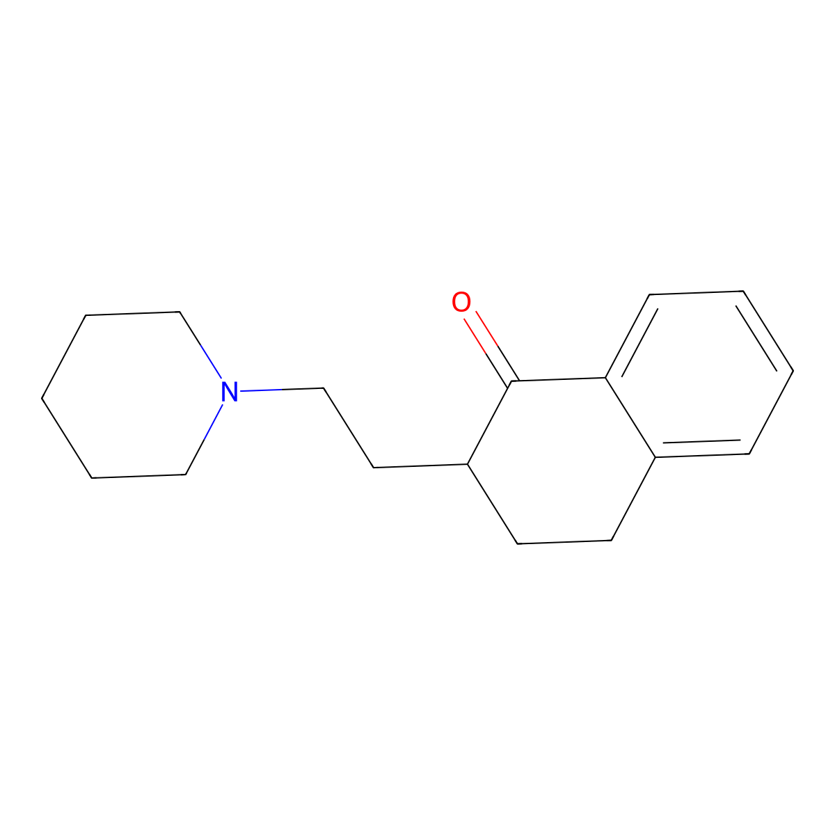2-(2-Piperidinoethyl)-1-tetralone molecular structure, CAS 101598-54-3