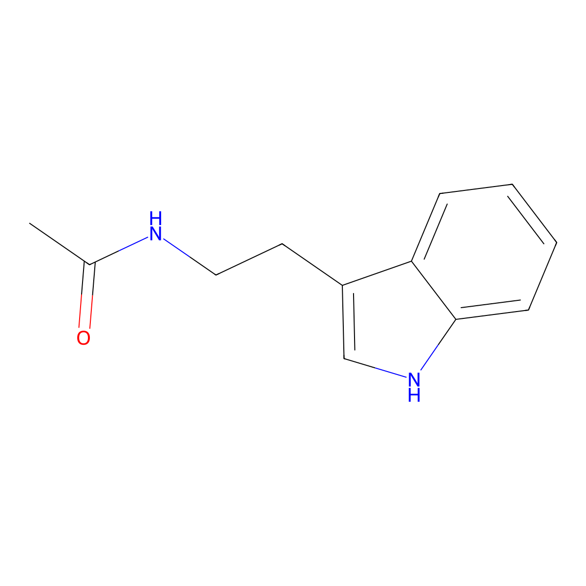 N-Acetyltryptamine molecular structure, CAS 1016-47-3