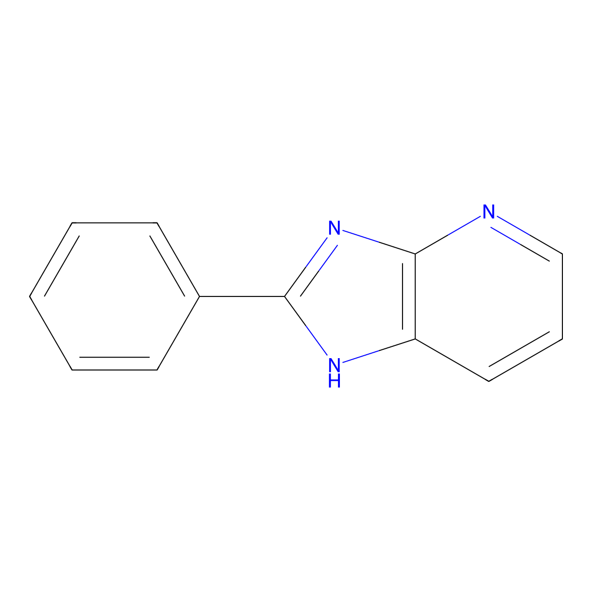 2-Phenylimidazo(4,5-b)pyridine molecular structure, CAS 1016-93-9