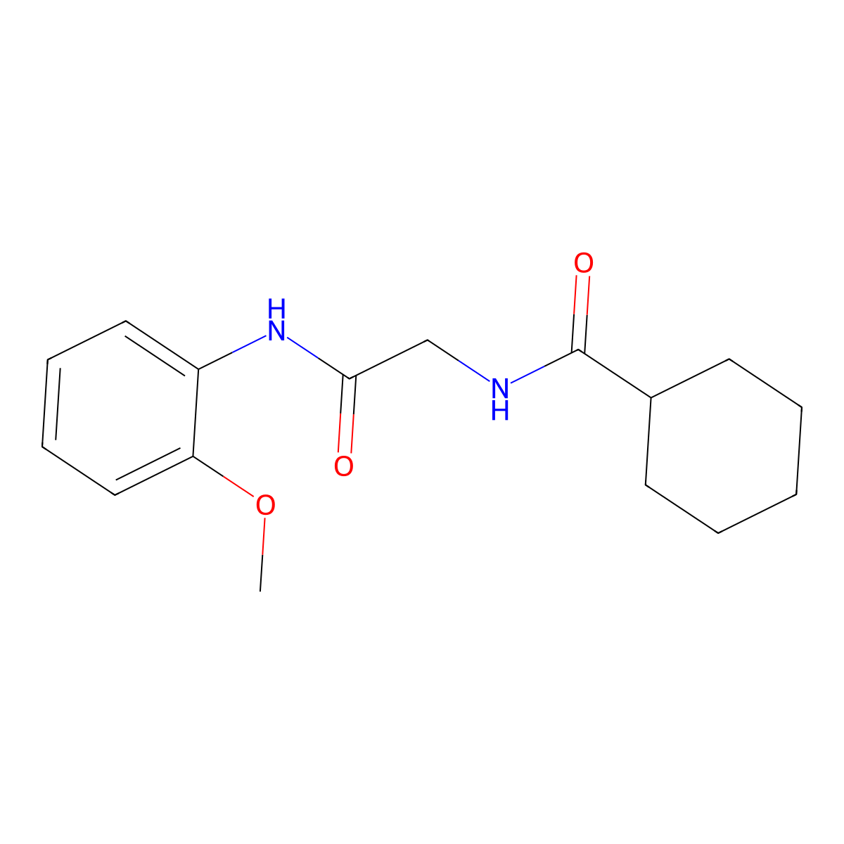 N-{2-[(2-methoxyphenyl)amino]-2-oxoethyl}cyclohexanecarboxamide molecular structure, CAS 1016013-04-9