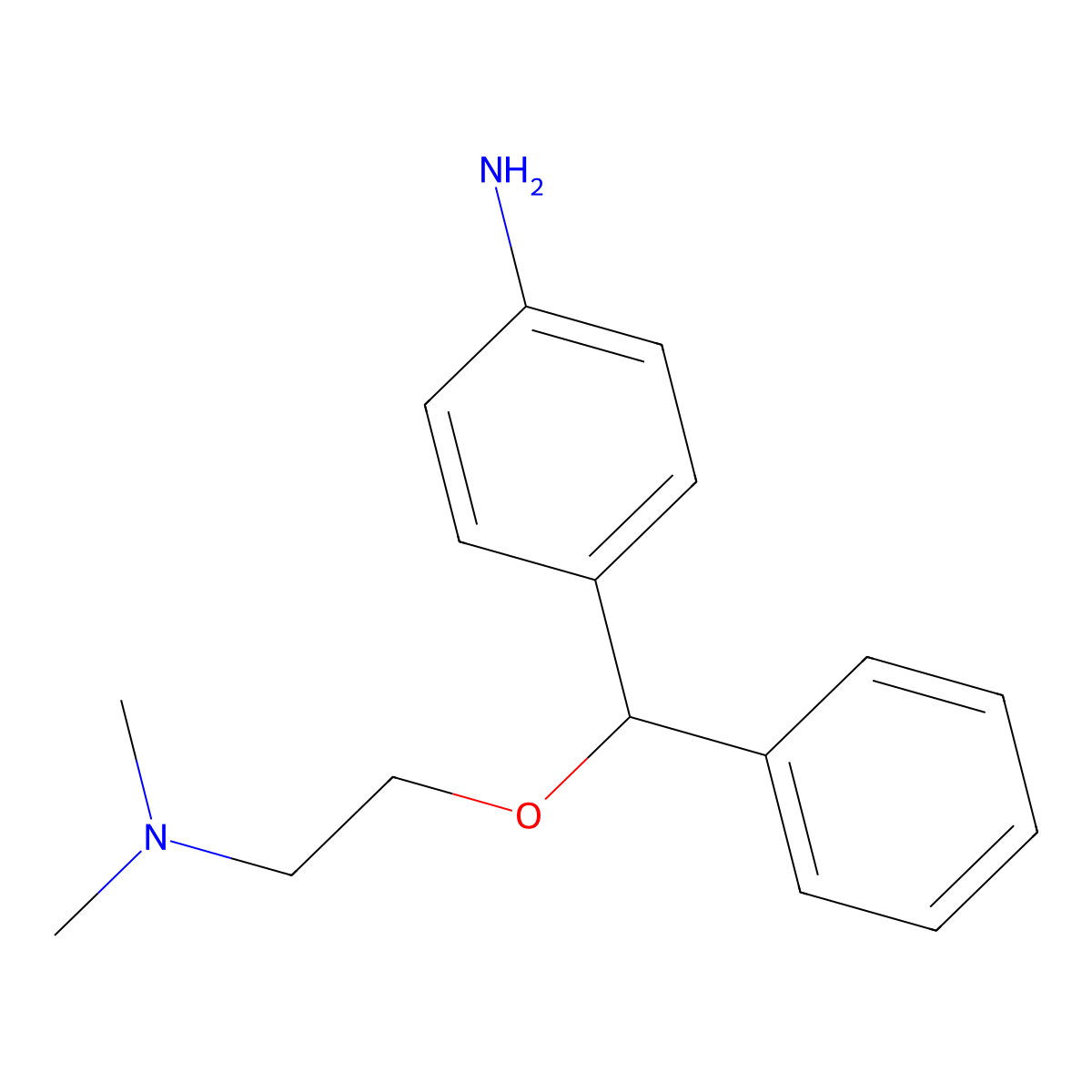 4-((2-(Dimethylamino)ethoxy)(phenyl)methyl)aniline molecular structure, CAS 101602-60-2