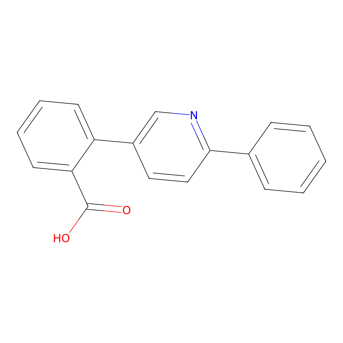 2-(6-Phenyl-3-pyridinyl)benzoic acid molecular structure, CAS 101605-19-0