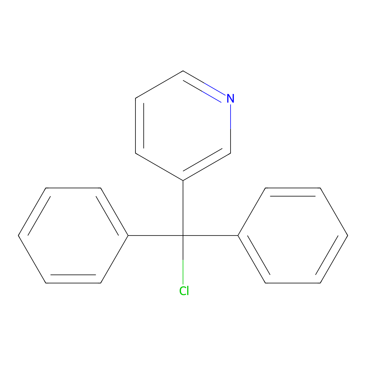 3-[Chloro(diphenyl)methyl]pyridine molecular structure, CAS 101606-40-0