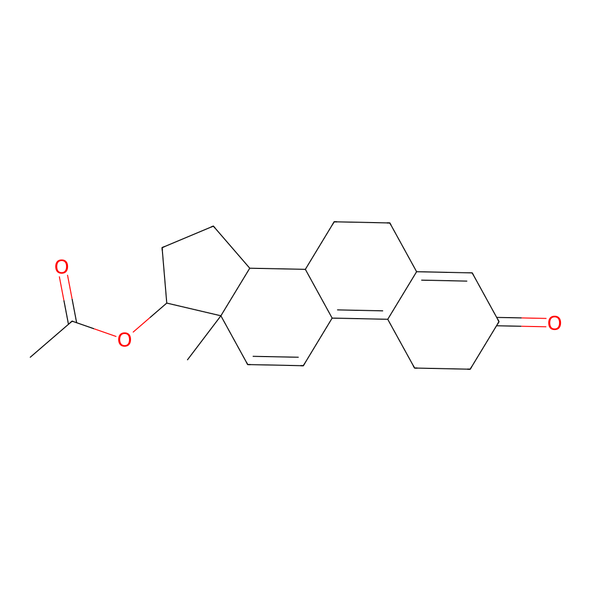 Trenbolone Acetate molecular structure, CAS 10161-34-9