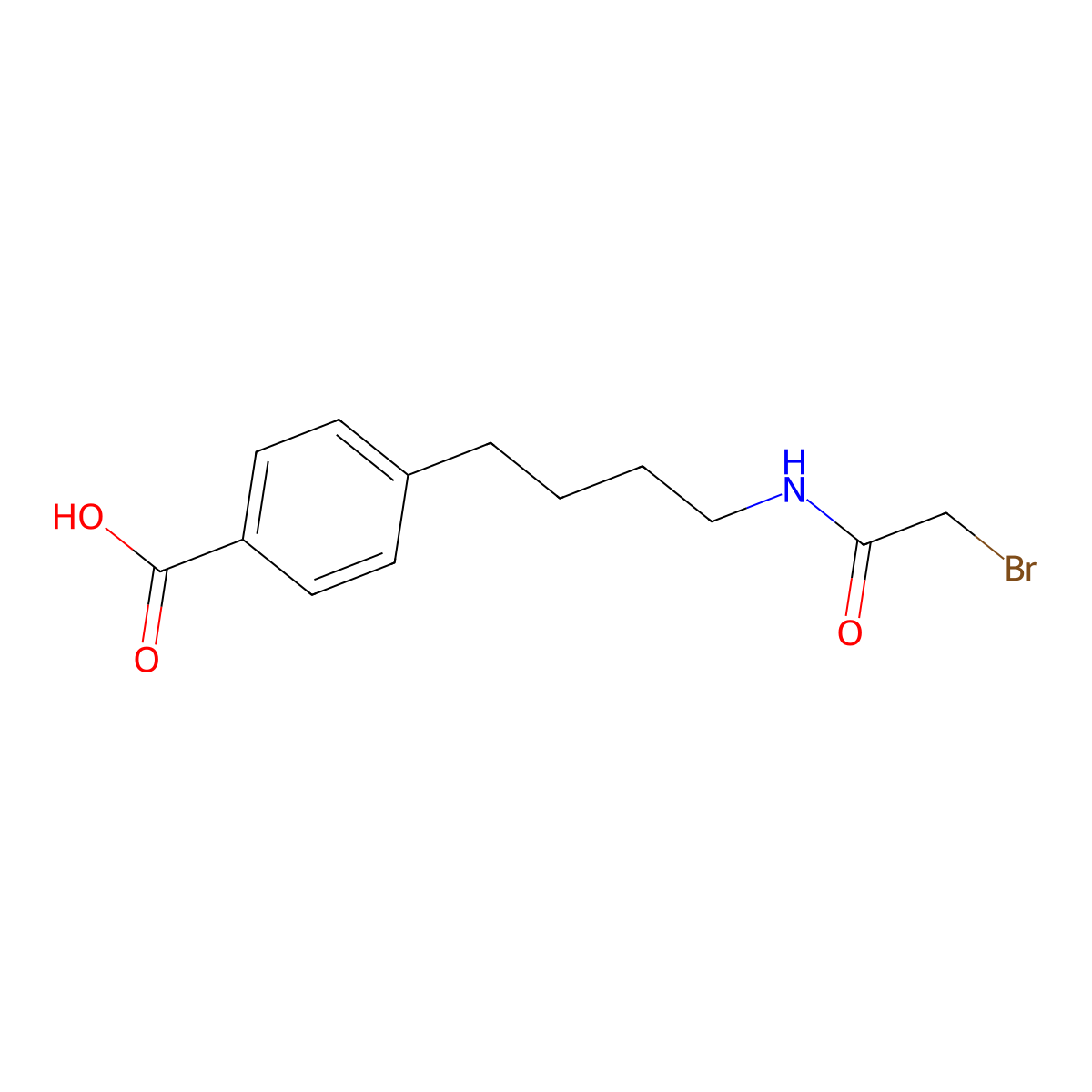4-(4-(2-Bromoacetamido)butyl)benzoic acid molecular structure, CAS 10161-87-2