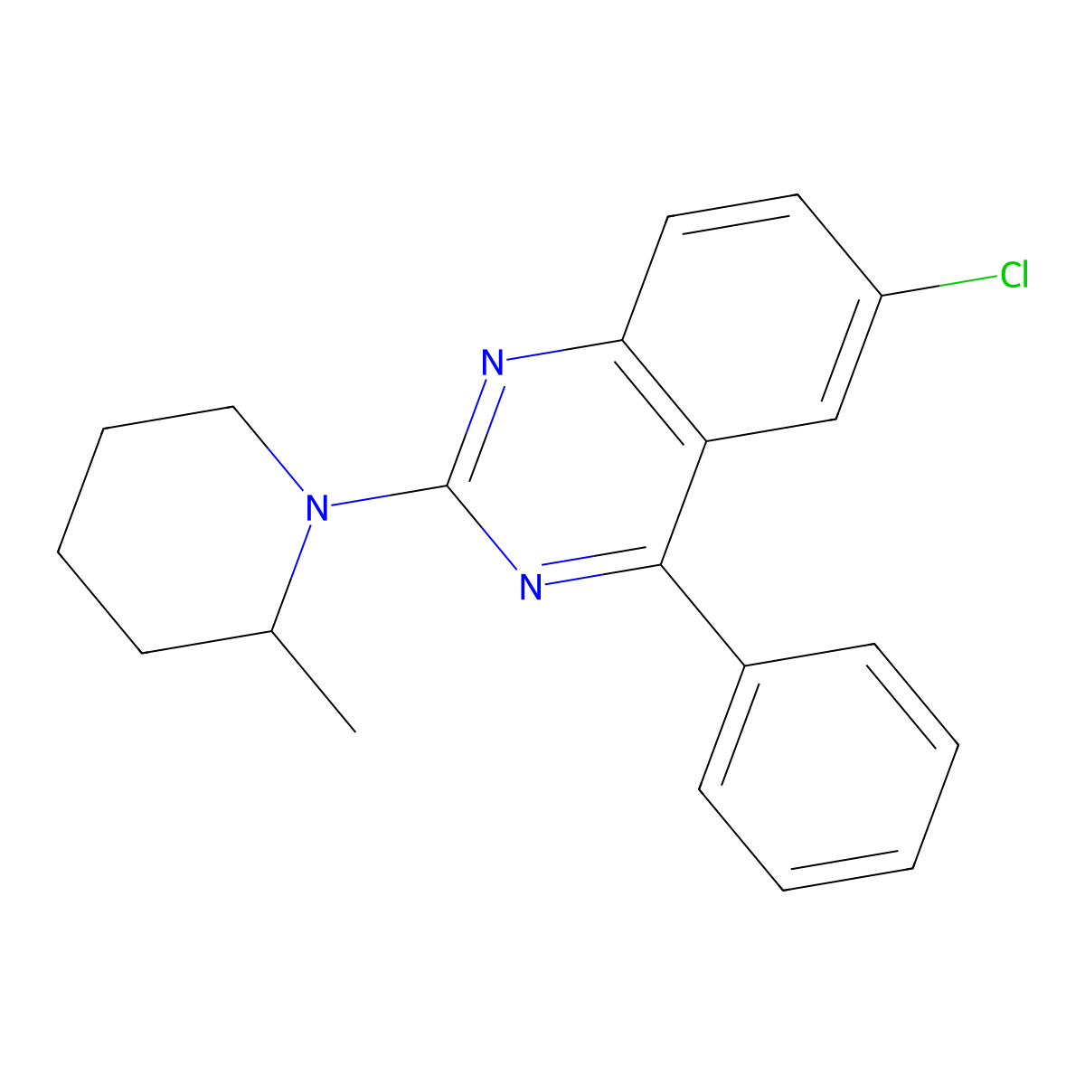 6-Chloro-2-(2-methylpiperidin-1-yl)-4-phenylquinazoline molecular structure, CAS 1016149-02-2