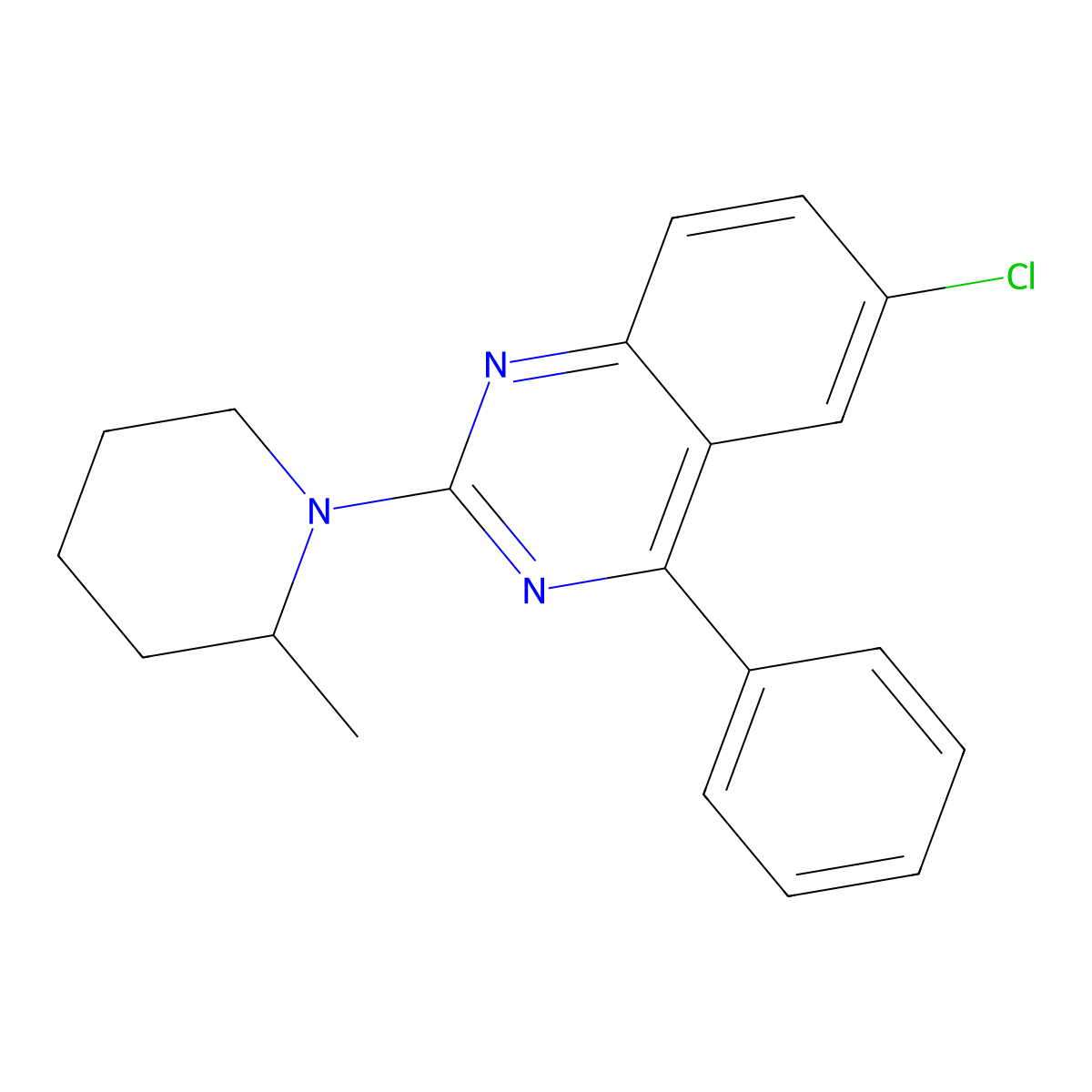 6-Chloro-2-(2-methylpiperidin-1-yl)-4-phenylquinazoline molecular structure, CAS 1016149-02-2
