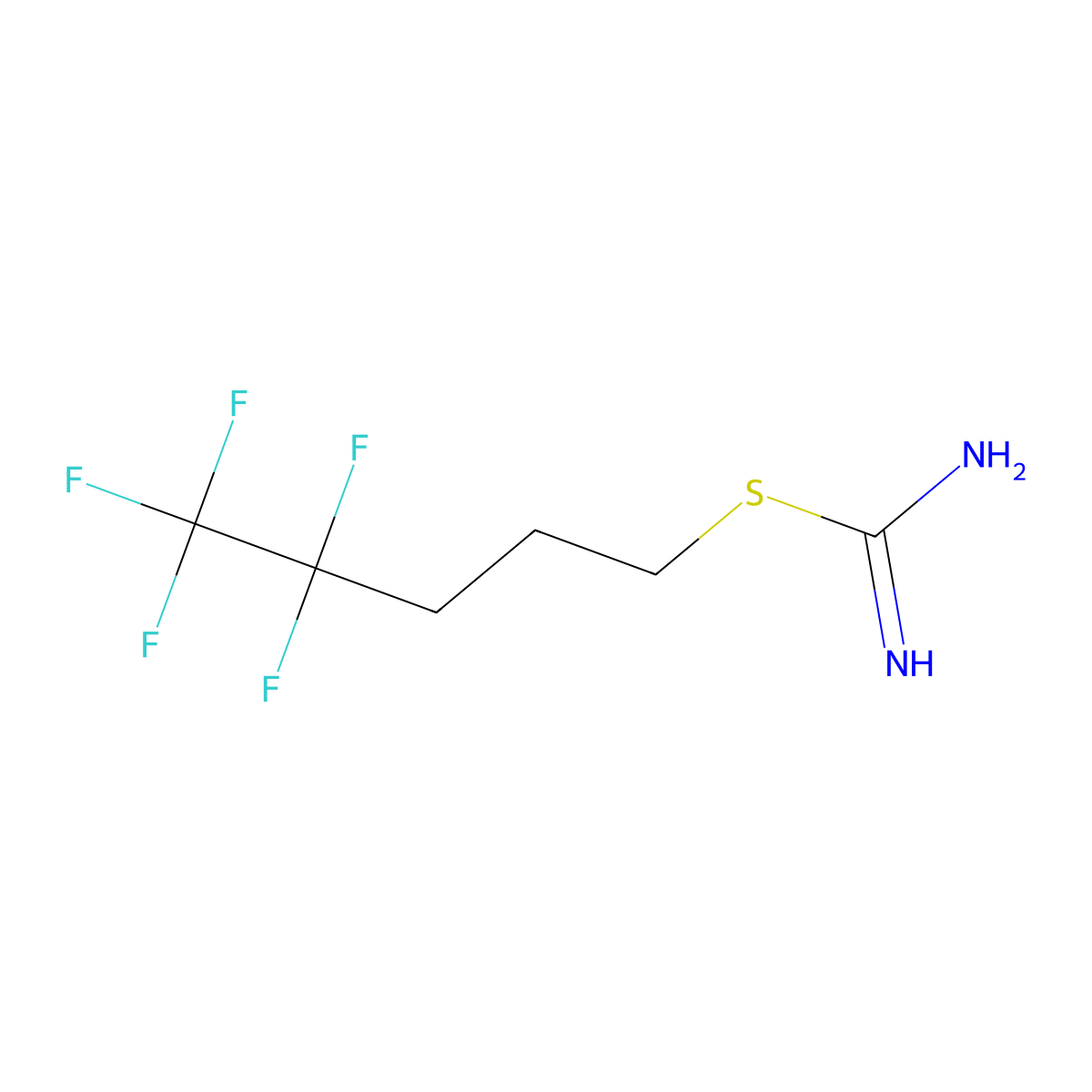 s-(4,4,5,5,5-Pentafluoropentyl)isothiourea molecular structure, CAS 101615-35-4