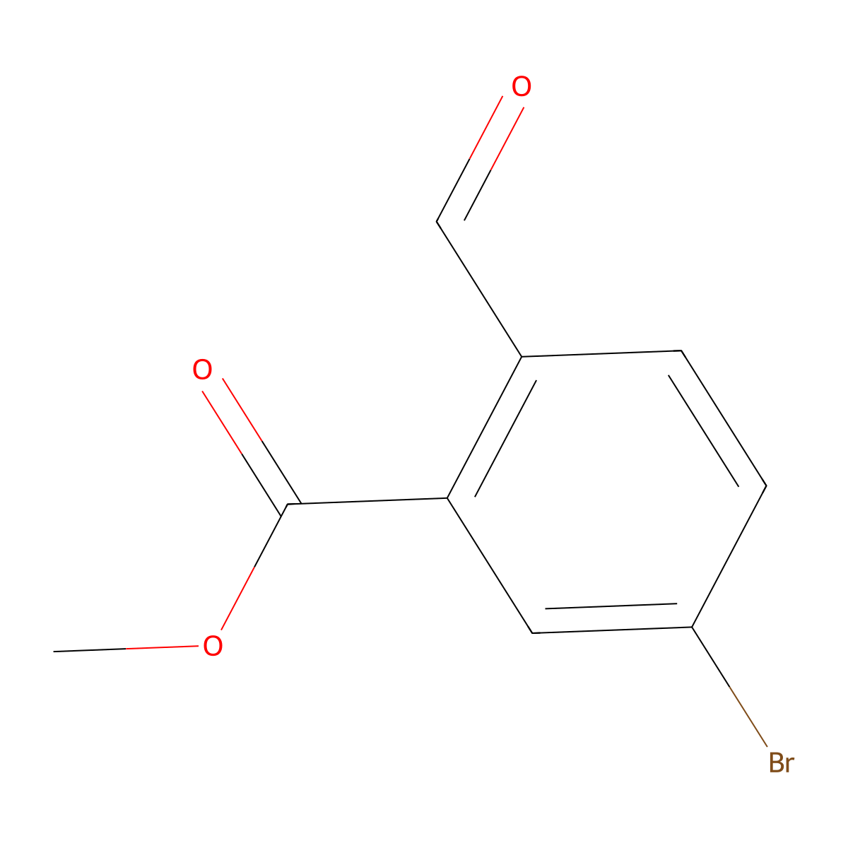 Methyl 5-bromo-2-formylbenzoate molecular structure, CAS 1016163-89-5