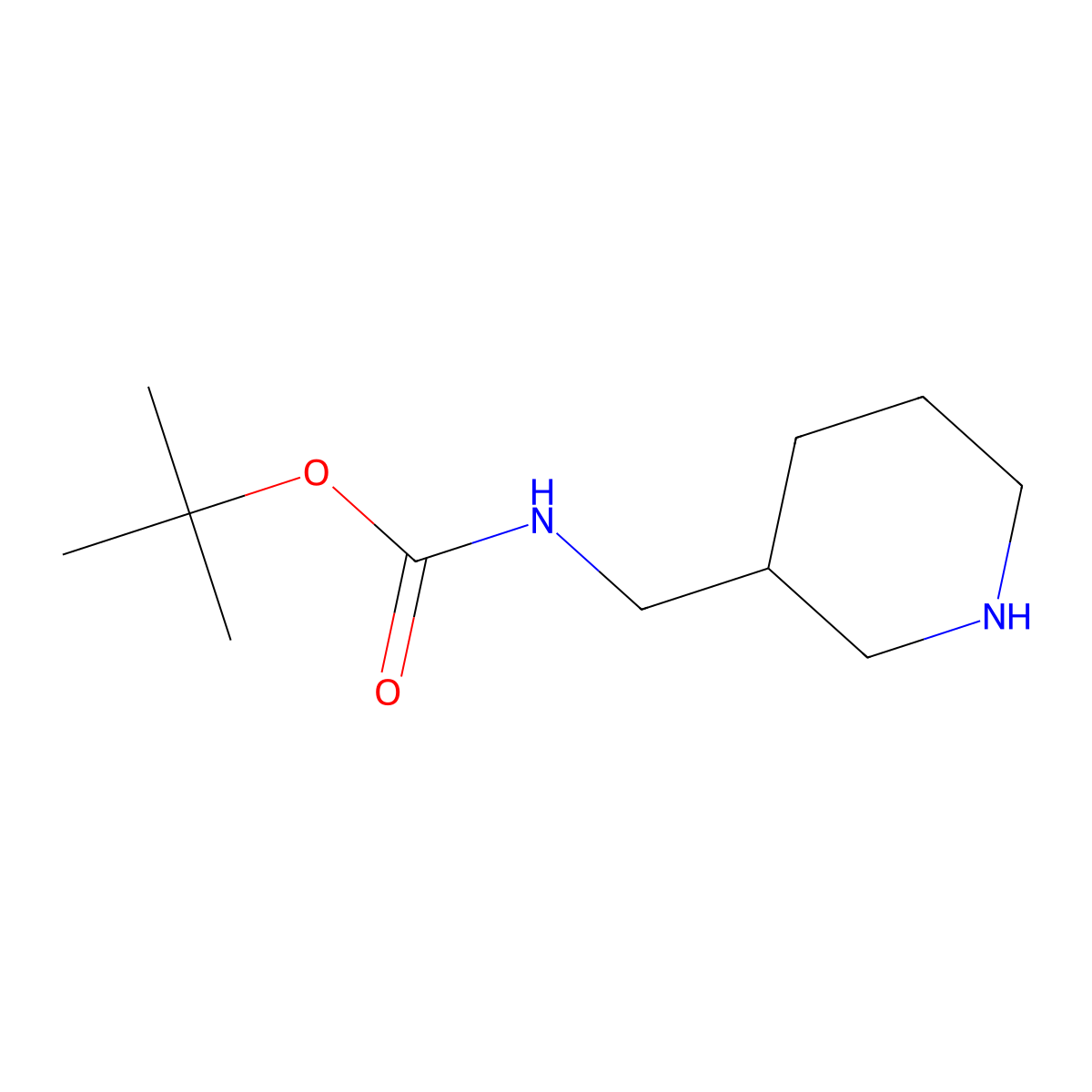 (S)-tert-Butyl (piperidin-3-ylmethyl)carbamate molecular structure, CAS 1016167-99-9