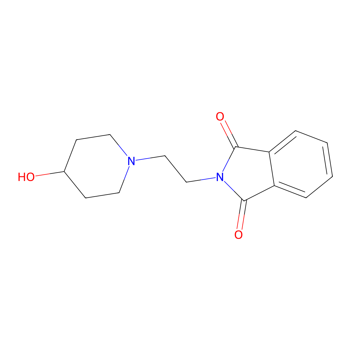 2-[2-(4-Hydroxy-piperidin-1-yl)-ethyl]-isoindole-1,3-dione molecular structure, CAS 101620-61-5