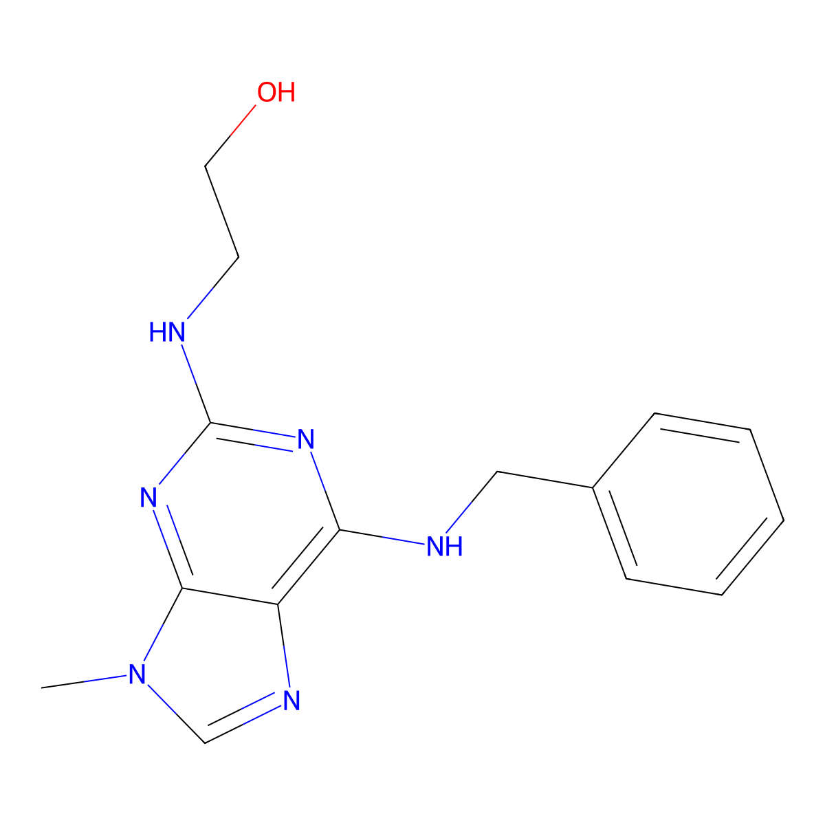 Olomoucine molecular structure, CAS 101622-51-9