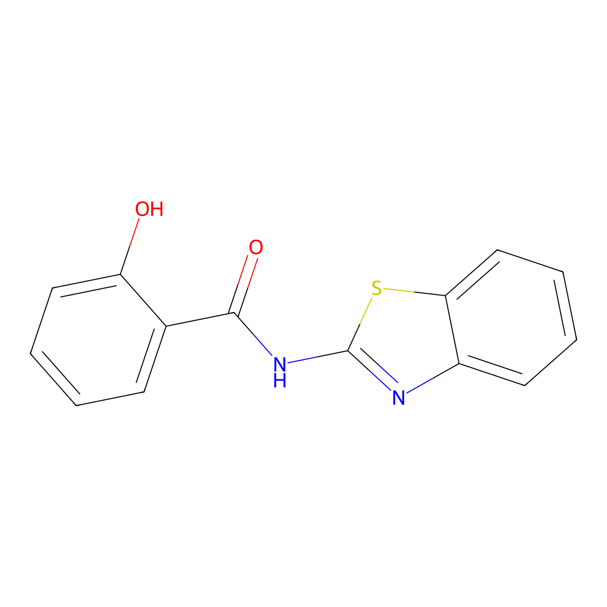Benzamide, N-2-benzothiazolyl-2-hydroxy- molecular structure, CAS 101622-73-5
