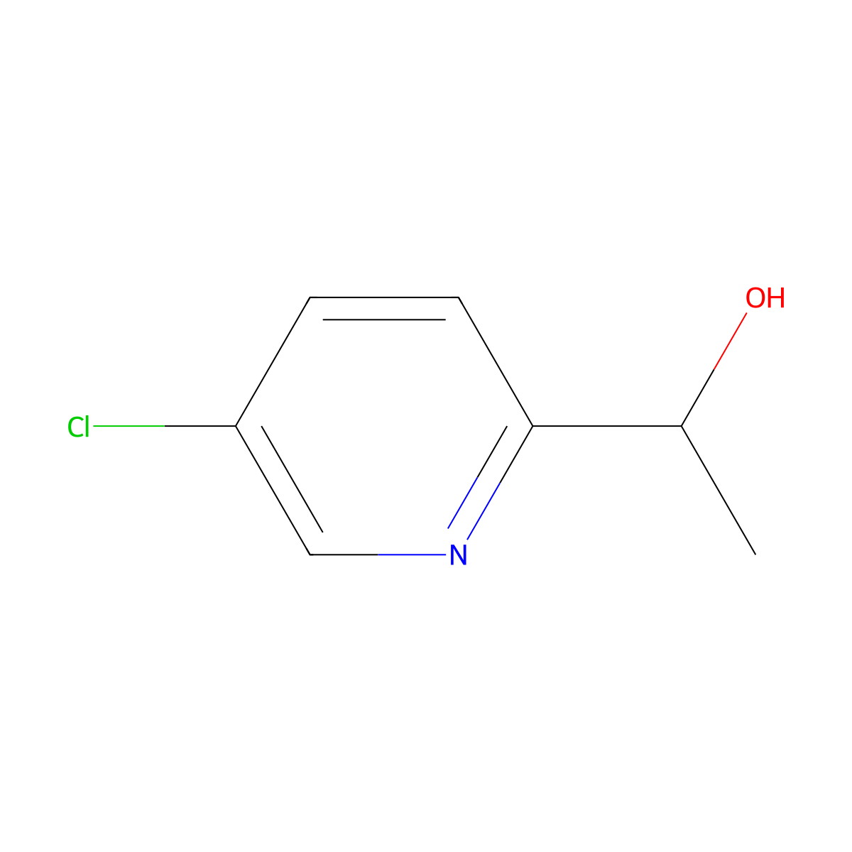 (1S)-1-(5-chloropyridin-2-yl)ethan-1-ol molecular structure, CAS 1016227-95-4