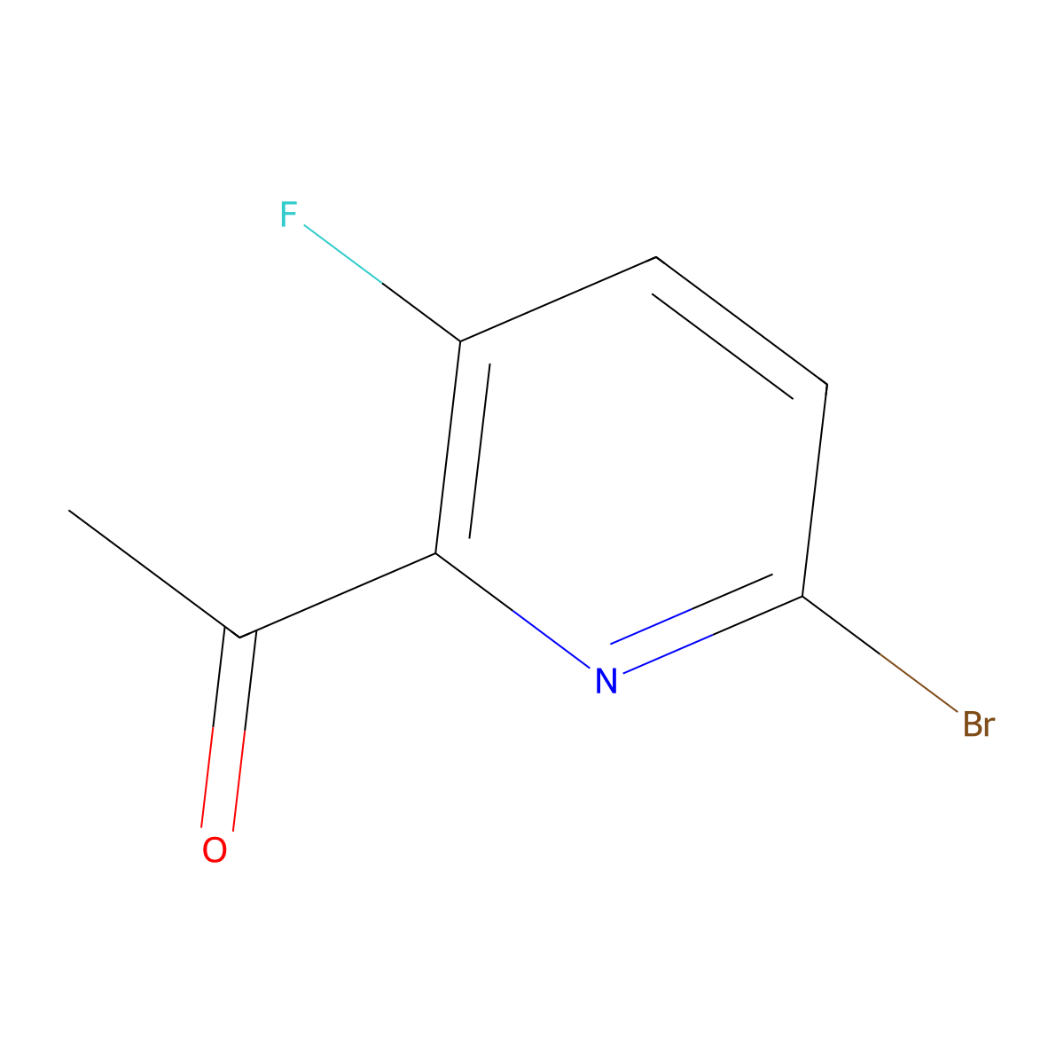 1-(6-Bromo-3-fluoropyridin-2-yl)ethanone molecular structure, CAS 1016228-01-5
