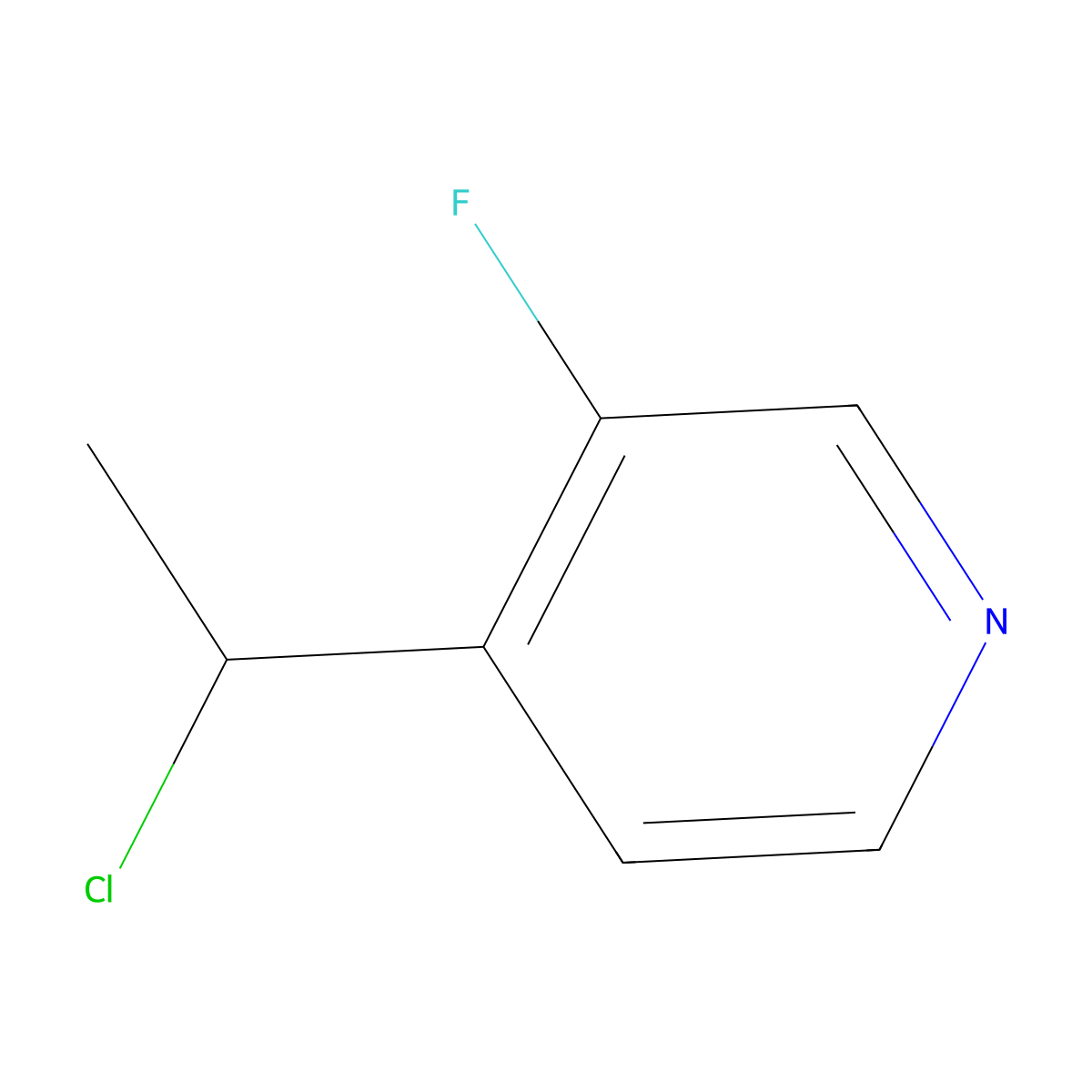 4-(1-Chloroethyl)-3-fluoro-pyridine molecular structure, CAS 1016228-83-3