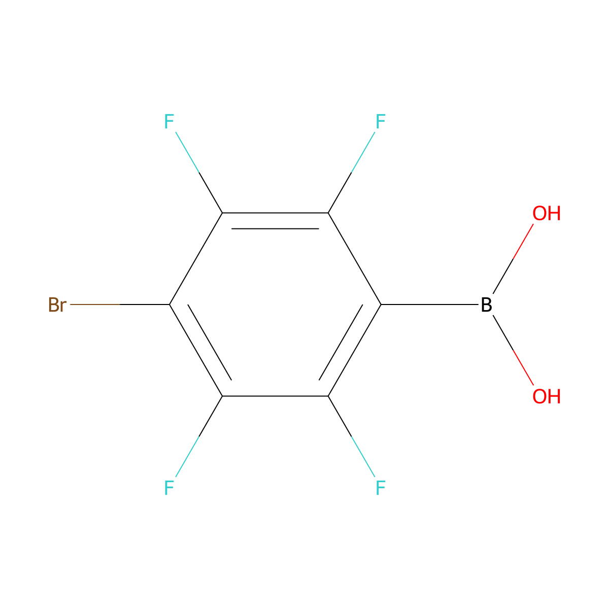 4-Bromo-2,3,5,6-tetrafluorophenylboronic acid molecular structure, CAS 1016231-40-5