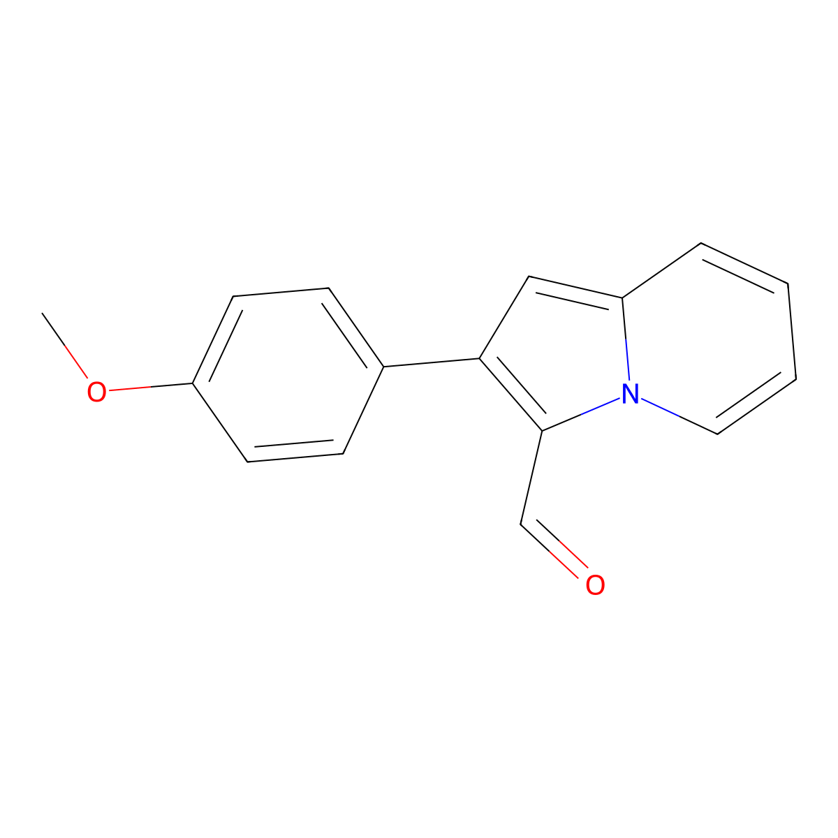 2-(4-Methoxyphenyl)indolizine-3-carbaldehyde molecular structure, CAS 101624-26-4