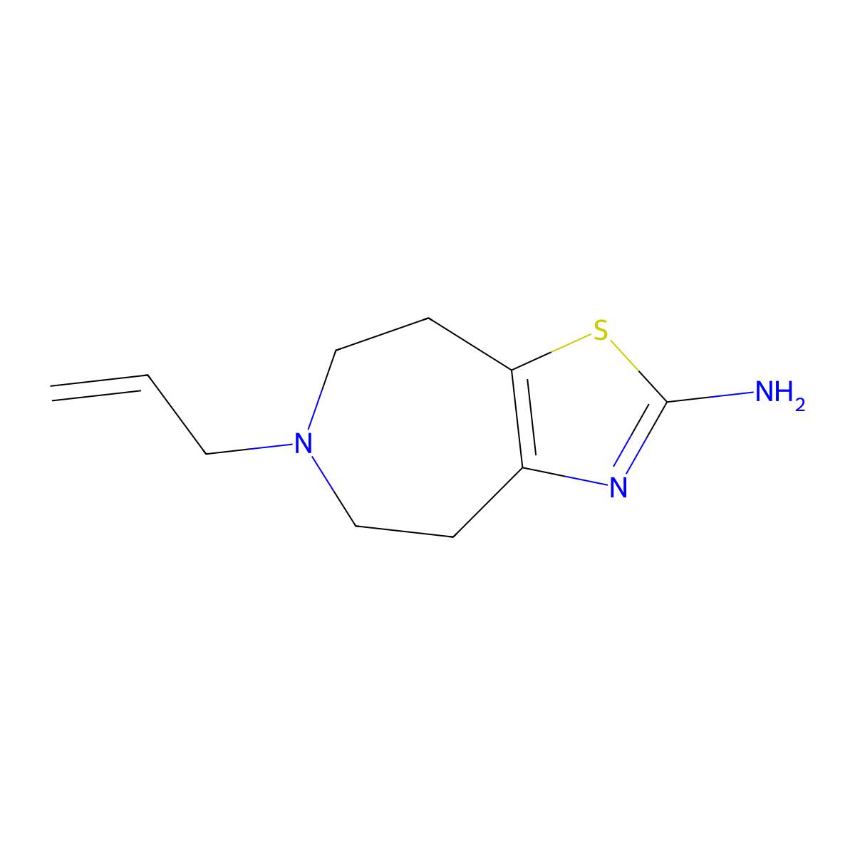 Talipexole molecular structure, CAS 101626-70-4
