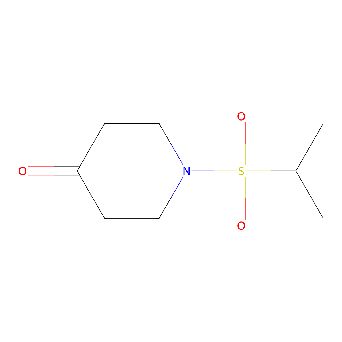 1-(Propane-2-sulfonyl)-piperidin-4-one molecular structure, CAS 1016263-65-2