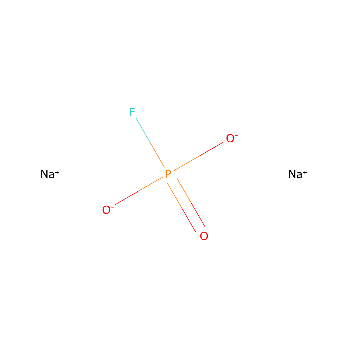 Sodium Monofluorophosphate molecular structure, CAS 10163-15-2