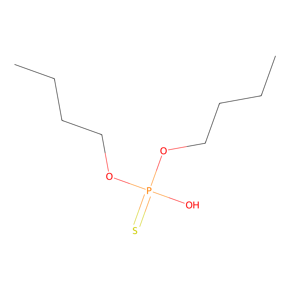O,O-Dibutyl hydrogen thiophosphate molecular structure, CAS 10163-62-9