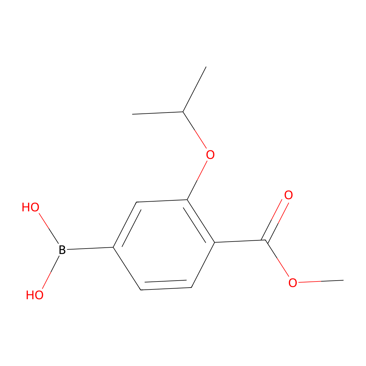 (3-Isopropoxy-4-(methoxycarbonyl)phenyl)boronic acid molecular structure, CAS 1016313-28-2