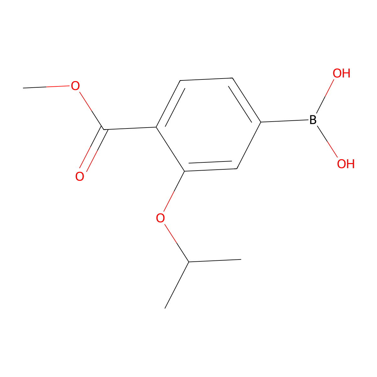 (3-Isopropoxy-4-(methoxycarbonyl)phenyl)boronic acid molecular structure, CAS 1016313-28-2