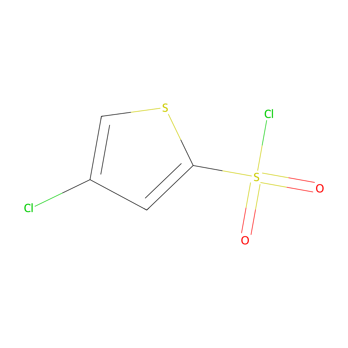 4-Chlorothiophene-2-sulfonyl chloride molecular structure, CAS 1016315-26-6
