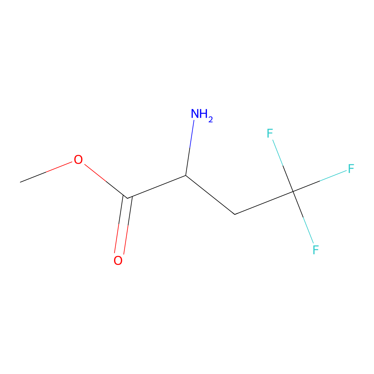 methyl (2S)-2-amino-4,4,4-trifluorobutanoate molecular structure, CAS 1016317-46-6