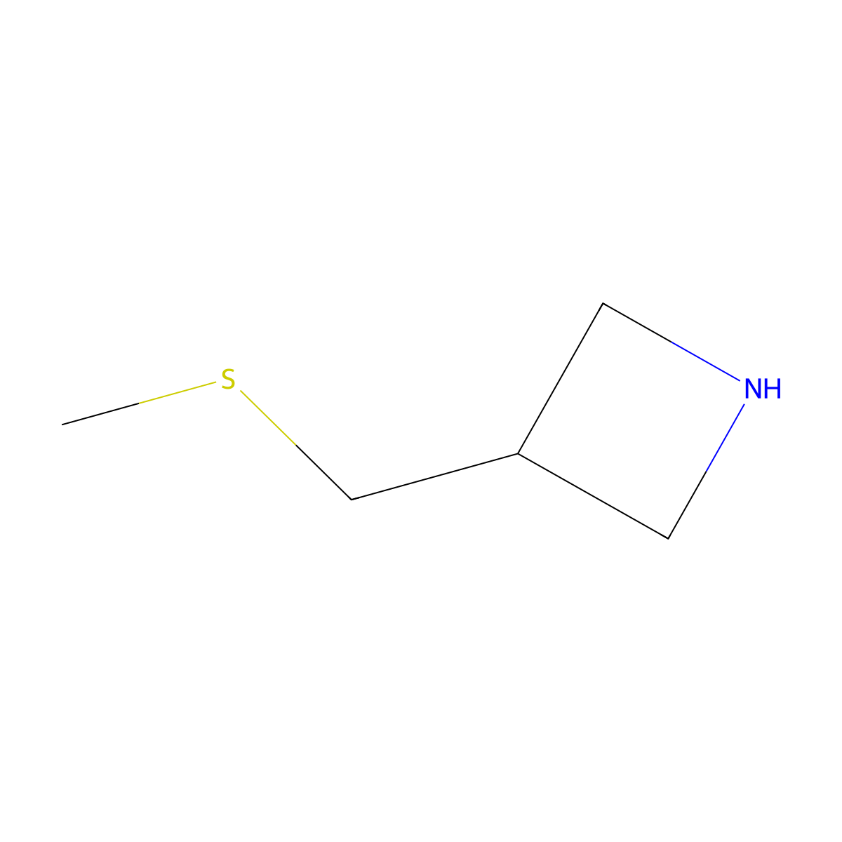 3-(Methylsulfanylmethyl)azetidine molecular structure, CAS 1016317-91-1