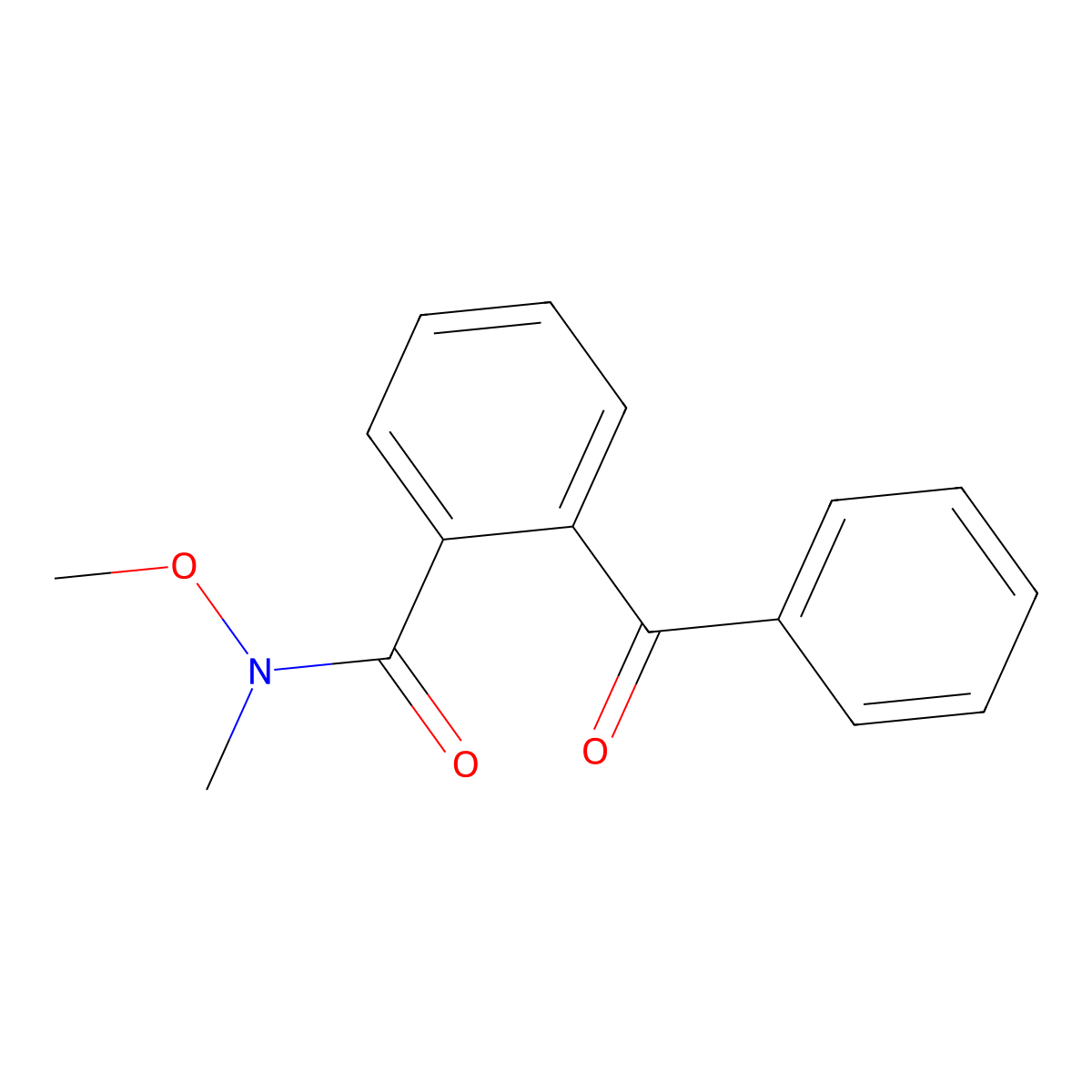 2-benzoyl-N-methoxy-N-methylbenzamide molecular structure, CAS 1016340-56-9