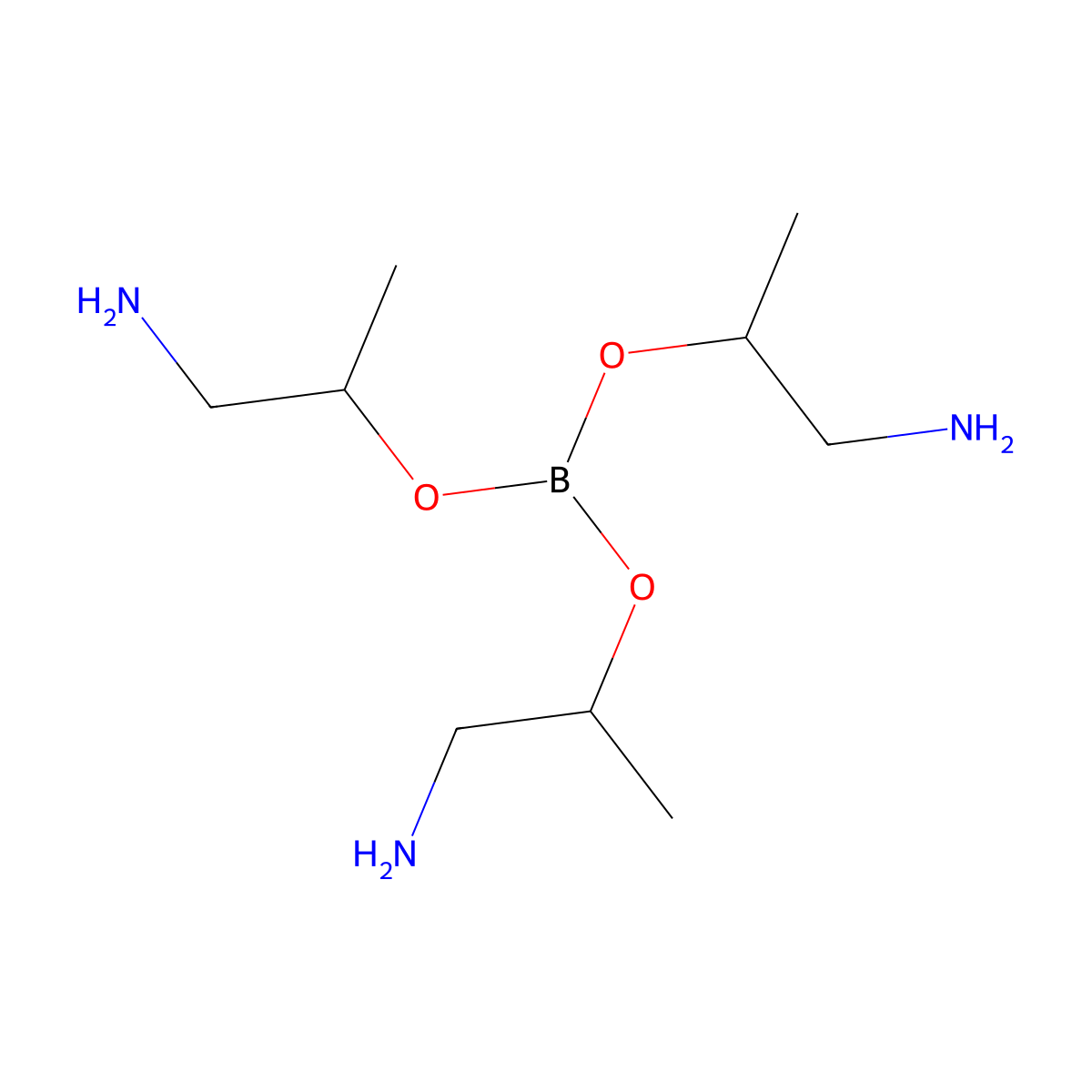 Tris(1-aminopropan-2-yl) borate molecular structure, CAS 10164-64-4