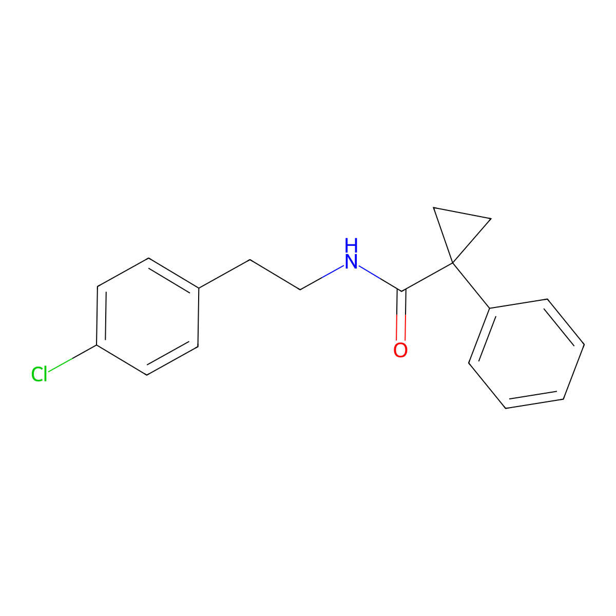 N-[2-(4-chlorophenyl)ethyl]-1-phenylcyclopropane-1-carboxamide molecular structure, CAS 1016416-85-5